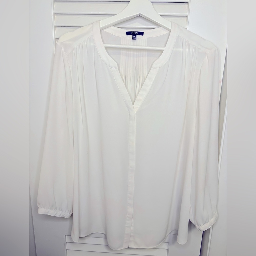 NYDJ white blouse, Petite XL